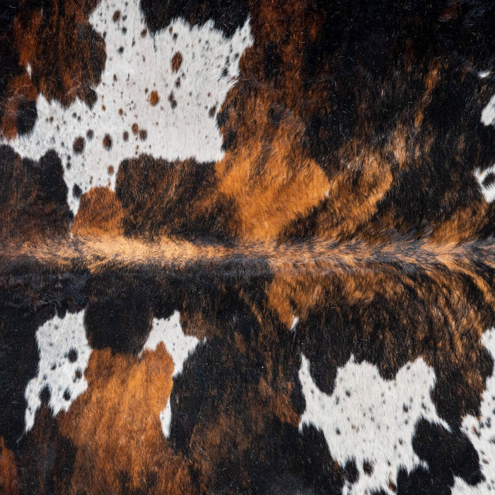 Dark Tricolor Cowhide Rug Size 7'8" L x 6'1" W 2964