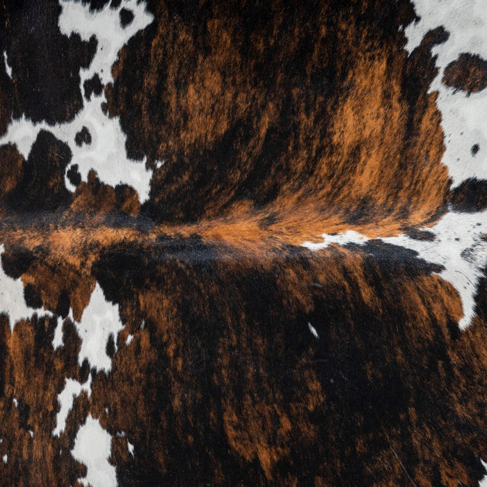Dark Tricolor Cowhide Rug Size 7'9" L x 6'11" W 2970