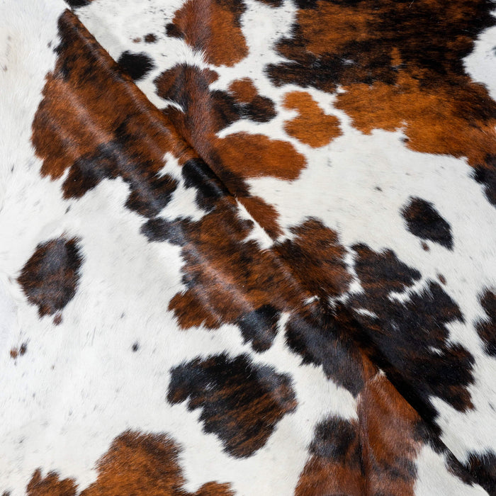 Tricolor Cowhide Rug Size 7'6" L x 6'10" W 2975