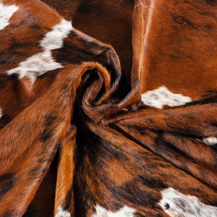 Tricolor Cowhide Rug Size 7'0" L x 6'6" W 2976