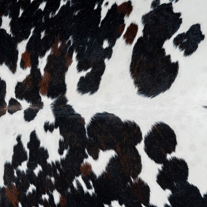 Dark Tricolor Cowhide Rug Size 8'2" L x 6'11" W 2978