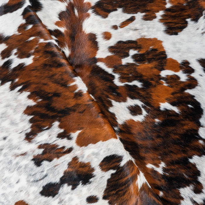 Tricolor Cowhide Rug Size 7'7" L x 6'9" W 2982