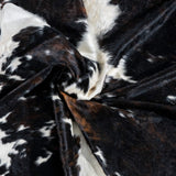Dark Tricolor Cowhide Rug Size 7'7" L x 6'8" W 2987