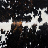 Dark Tricolor Cowhide Rug Size 7'7" L x 6'8" W 2987