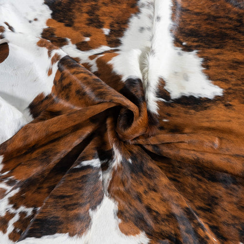 Tricolor Cowhide Rug Size 7'0" L x 6'4" W 2989