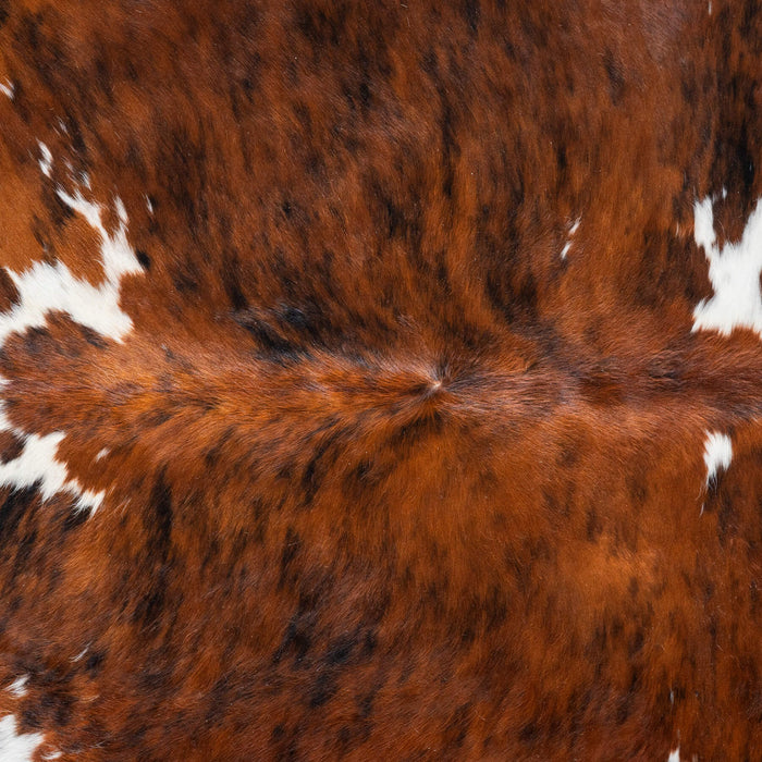Tricolor Brindle Mix Cowhide Rug Size 7'6" L x 6'8" W 2996