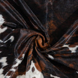Dark Tricolor Cowhide Rug Size 7'6" L x 6'4" W 2998