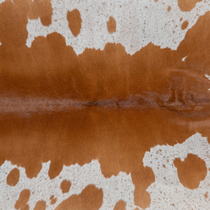 Brazilian Brown and White Cowhide Rug Size 7'3" L x 6'4" W 3001
