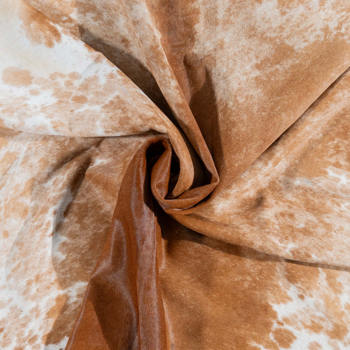 Brazilian Palomino and White Cowhide Rug Size 7'7" L x 6'10" W 3004