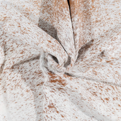 Brazilian Brown Salt and Pepper Cowhide Rug Size 7'11" L x 6'11" W 3010