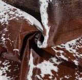 Brazilian Brown Salt and Pepper Cowhide Rug Size 7'2" L x 5'11" W 3020