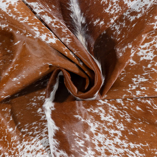 Brazilian Brown Salt and Pepper Cowhide Rug Size 7'7" L x 6'11" W 3021