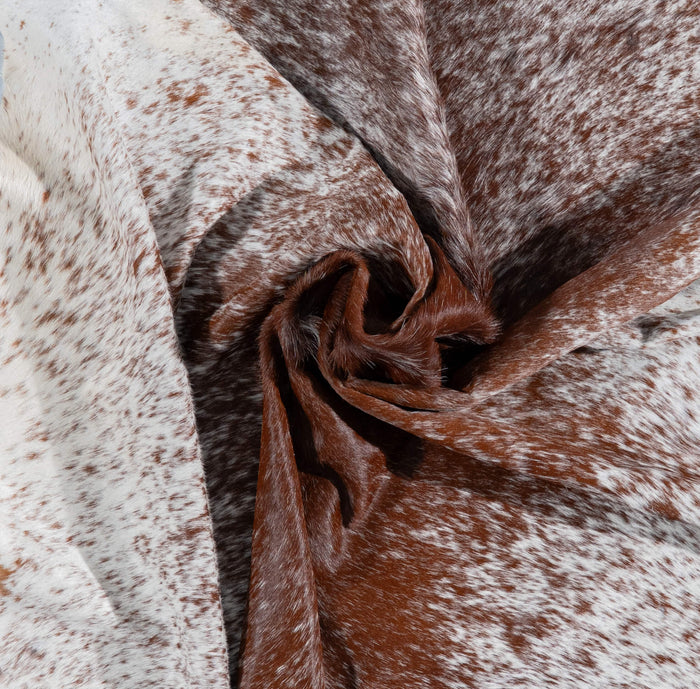Brazilian Brown Salt and Pepper Cowhide Rug Size 7'9" L x 6'5" W 3032
