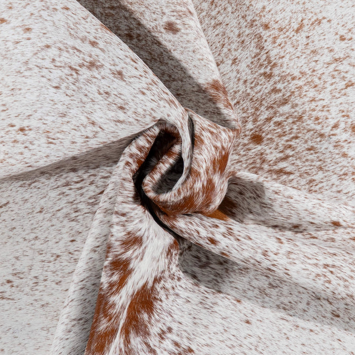 Brazilian Brown Salt and Pepper Cowhide Rug Size 6'11" L x 6'8" W 3042