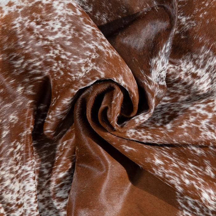 Brazilian Brown Salt and Pepper Cowhide Rug Size 7'3" L x 6'7" W 3043
