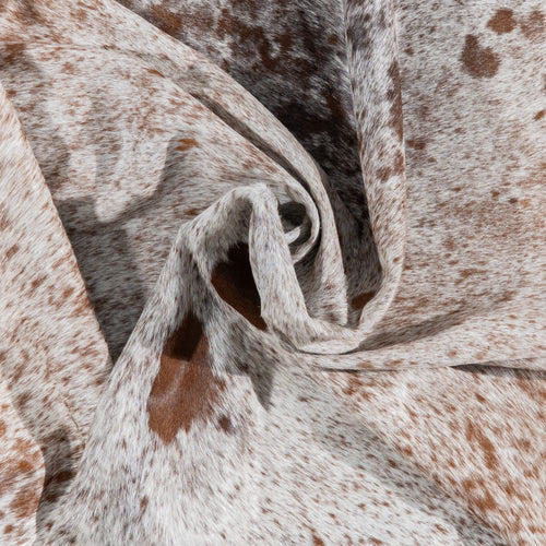 Brazilian Brown Salt and Pepper Cowhide Rug Size 7'11" L x 7'2" W 3046