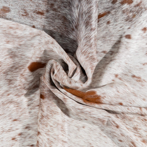 Brazilian Brown Salt and Pepper Cowhide Rug Size 7'8" L x 6'10" W 3053