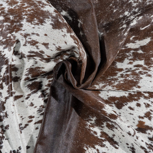 Brazilian Brown Salt and Pepper Cowhide Rug Size 7'2" L x 6'1" W 3056
