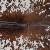 Brazilian Brown Salt and Pepper Cowhide Rug Size 7'2" L x 6'1" W 3056
