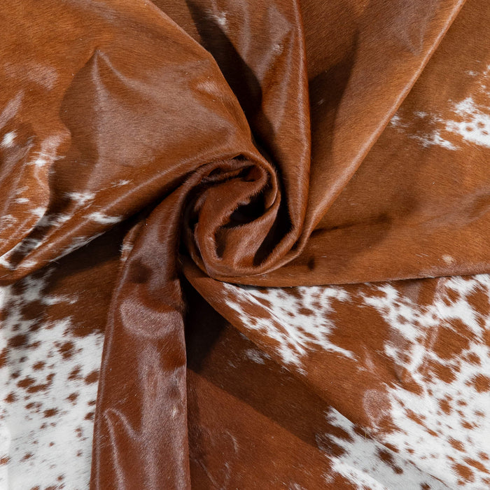 Brazilian Brown Salt and Pepper Cowhide Rug Size 7'8" L x 7'2" W 3062