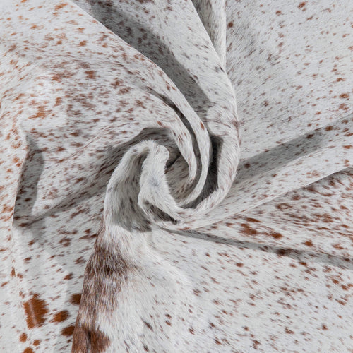 Brazilian Brown Salt and Pepper Cowhide Rug Size 7'1" L x 6'5" W 3071