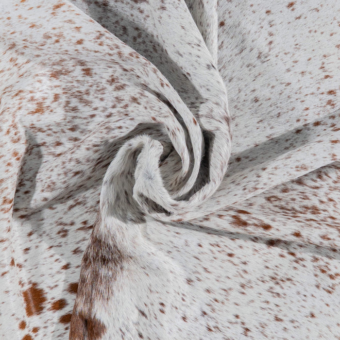 Brazilian Brown Salt and Pepper Cowhide Rug Size 7'1" L x 6'5" W 3071