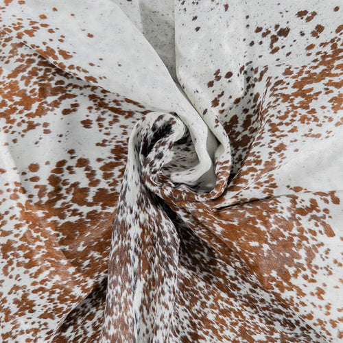 Brazilian Brown Salt and Pepper Cowhide Rug Size 7'11" L x 5'11" W 3072
