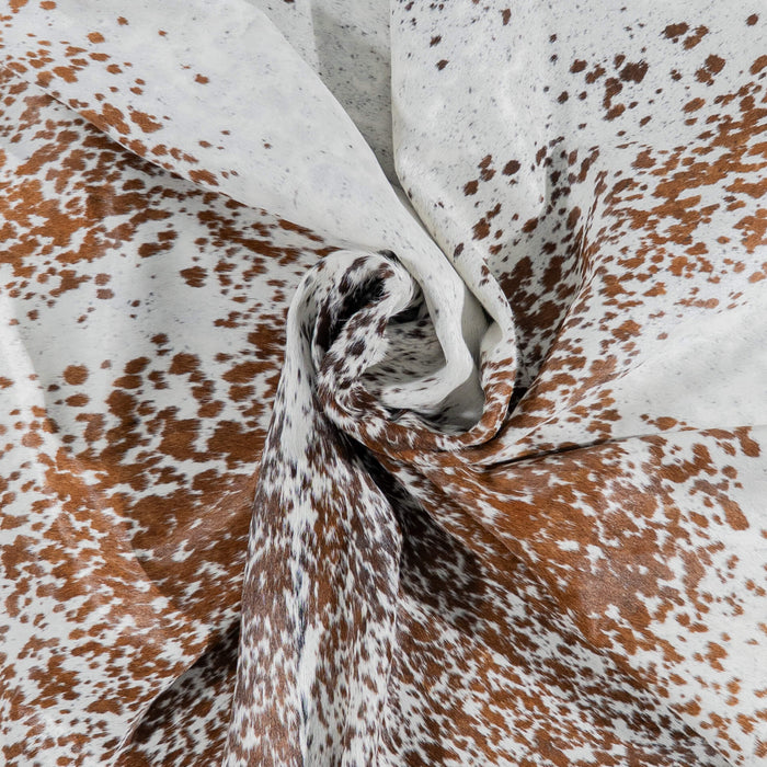 Brazilian Brown Salt and Pepper Cowhide Rug Size 7'11" L x 5'11" W 3072