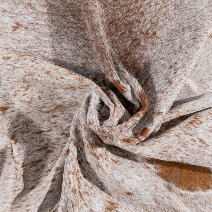 Brazilian Brown Salt and Pepper Cowhide Rug Size 6'11" L x 6'2" W 3075