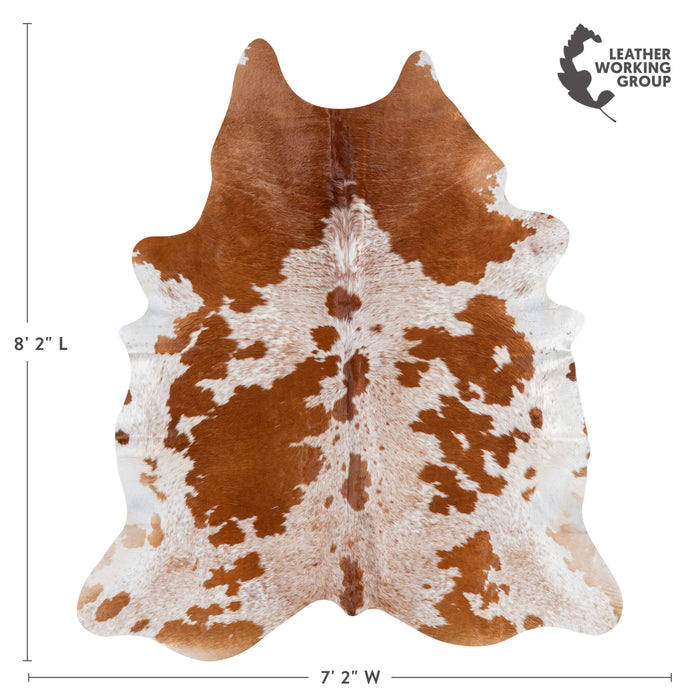 Brazilian Brown Salt and Pepper Cowhide Rug Size 8'2" L x 7'2" W 3078