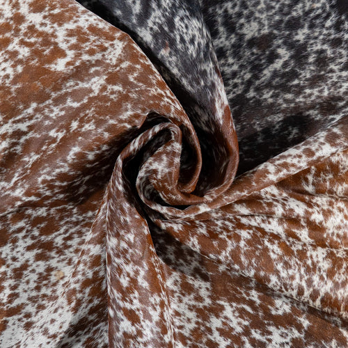 Brazilian Brown Salt and Pepper Cowhide Rug Size 6'11" L x 6'4" W 3087
