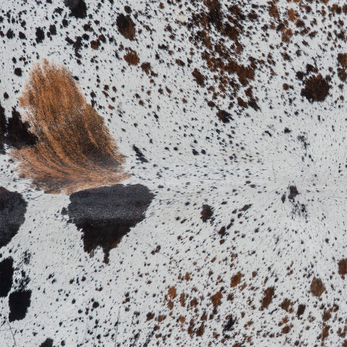 Brazilian Black Salt and Pepper Cowhide Rug Size 7'9" L x 6'7" W 3090