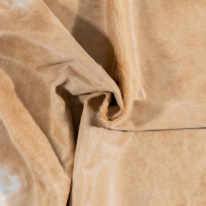 Brazilian Beige Cowhide Rug Size 6'10" L x 5'11" W 3103