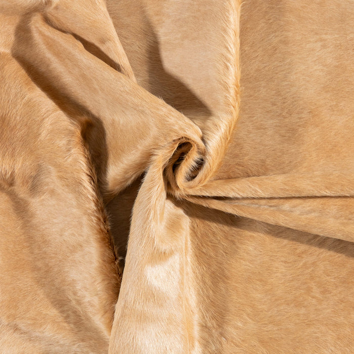 Brazilian Beige Cowhide Rug Size 6'11" L x 6'1" W 3104