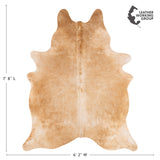 Brazilian Beige Cowhide Rug Size 7'8" L x 6'2" W 3106