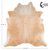 Brazilian Beige Cowhide Rug Size 6'10" L x 6'8" W 3109