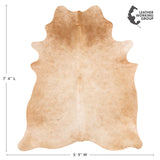 Brazilian Beige Cowhide Rug Size 7'4" L x 5'9" W 3111