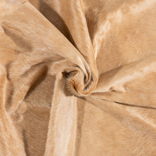 Brazilian Beige Cowhide Rug Size 7'7" L x 6'9" W 3132