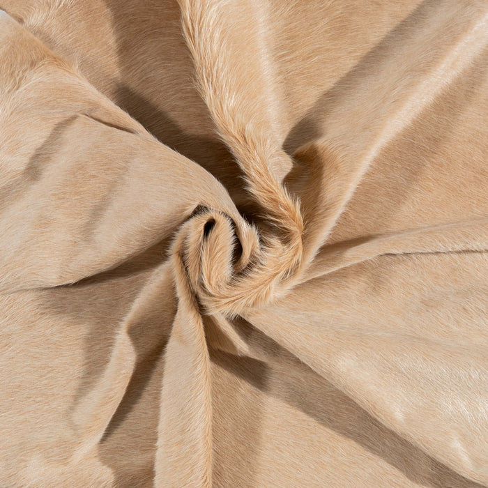Brazilian Beige Cowhide Rug Size 7'10" L x 6'10" W 3135