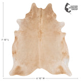 Brazilian Beige Cowhide Rug Size 7'10" L x 6'10" W 3135