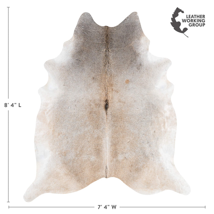 Brazilian Grey Palomino Cowhide Rug Size 8'4" L x 7'4" W 3140