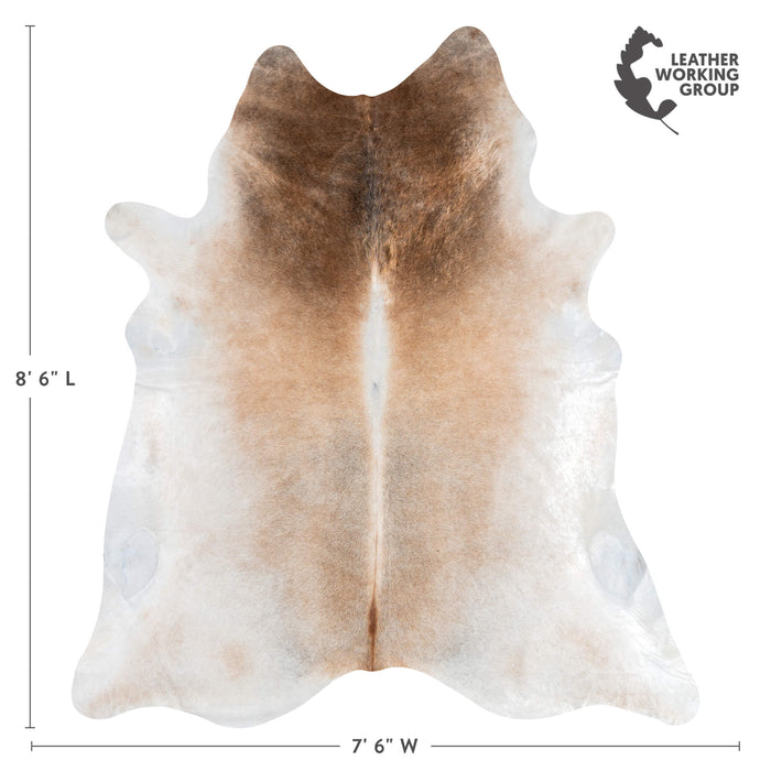 Brazilian Grey Palomino Cowhide Rug Size 8'6" L x 7'6" W 3144