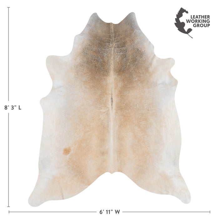 Brazilian Grey Palomino Cowhide Rug Size 8'3" L x 6'11" W 3147