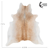 Brazilian Grey Palomino Cowhide Rug Size 7'4" L x 6'3" W 3155