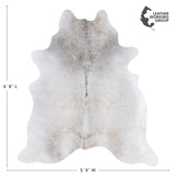 Brazilian Grey Cowhide Rug Size 6'8" L x 5'9" W 3156
