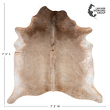 Brazilian Grey Palomino Cowhide Rug Size 7'5" L x 7'3" W 3161