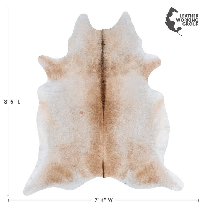 Brazilian Grey Palomino Cowhide Rug Size 8'6" L x 7'4" W 3171