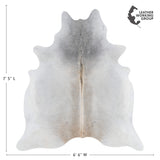 Brazilian Grey Cowhide Rug Size 7'5" L x 6'6" W 3174