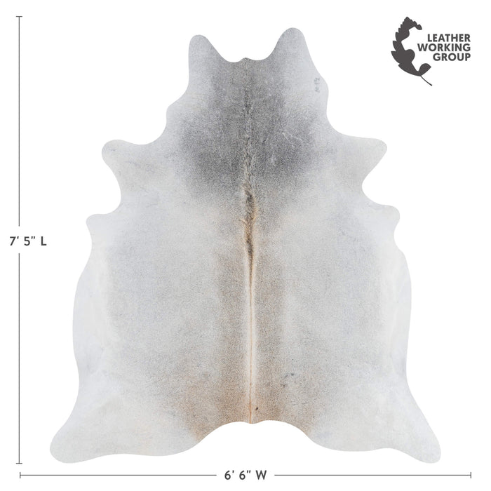 Brazilian Grey Cowhide Rug Size 7'5" L x 6'6" W 3174
