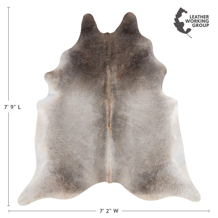 Brazilian Grey Palomino Cowhide Rug Size 7'9" L x 7'2" W 3175